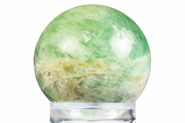 Polished Green Fluorite Sphere - Madagascar #304646